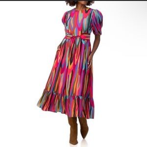 Crosby by Mollie Burch Belted Dress in Funky Town Size Medium